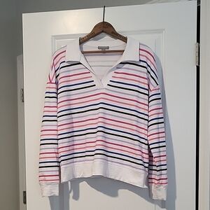 Talbots Light Gray V-Neck Top UPF 50+